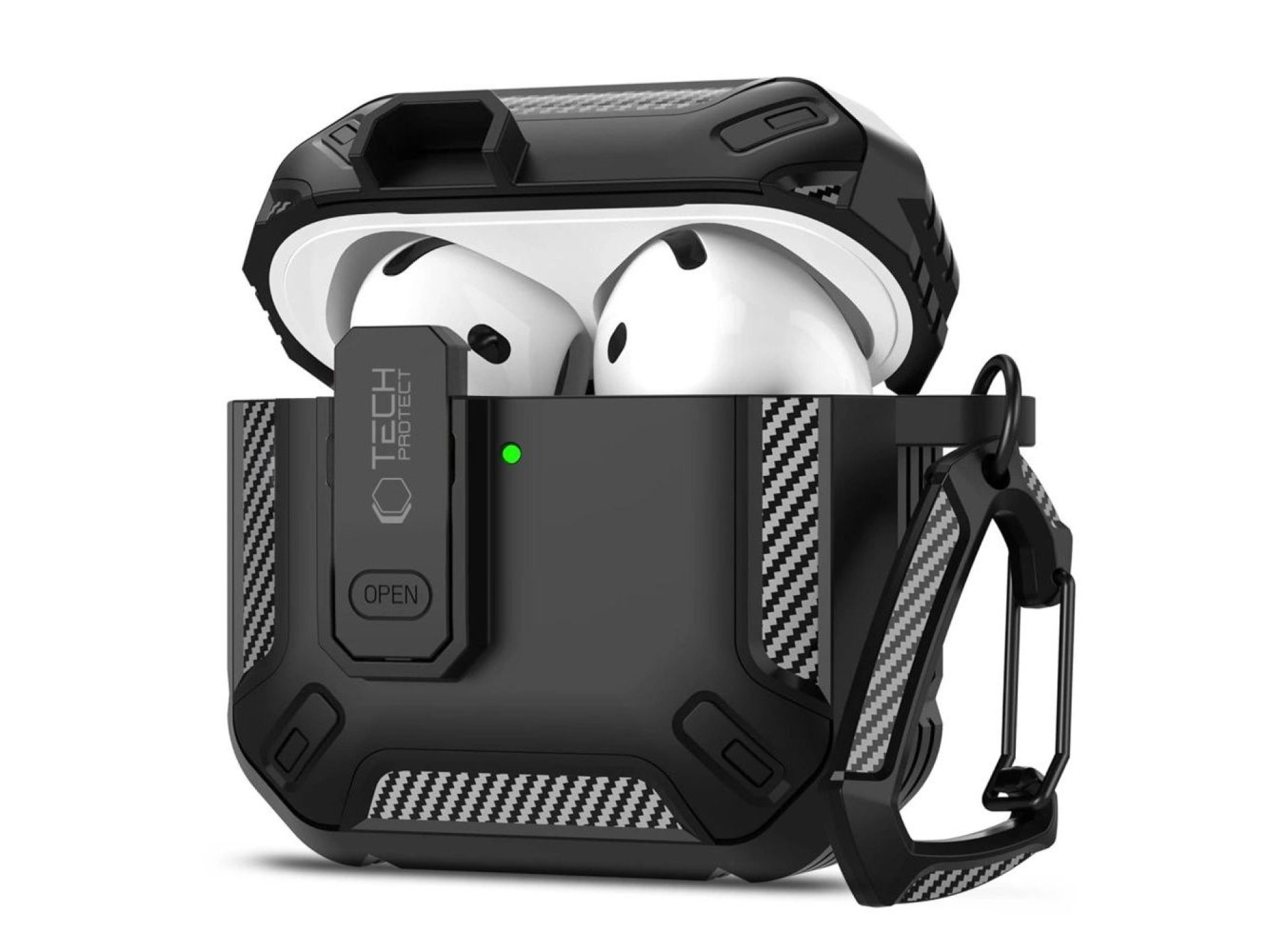 Capa Tech-Protect Carbonox para AirPods 4 - Preta