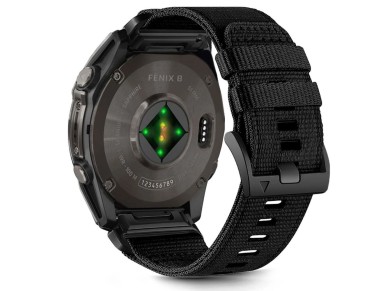 Tech-Protect Nylon Strap for Garmin Fenix 5X / 5X PLUS / 6X / 6X PRO / 7X / 8 (51 mm) - Black