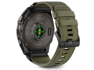 Tech-Protect Nylon strap for Garmin Fenix 5X / 5X PLUS / 6X / 6X PRO / 7X / 8 (51 mm) - green