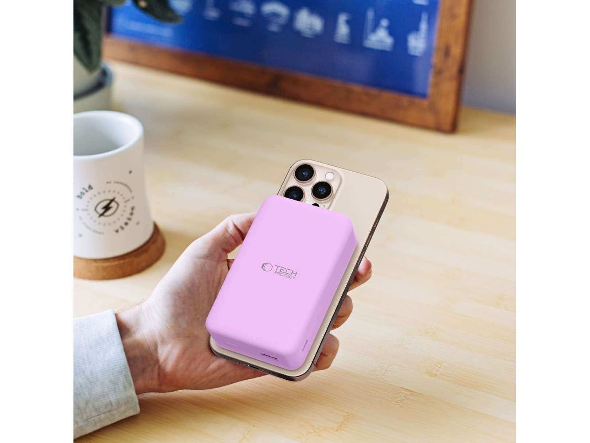 Powerbank Tech-Protect PB12 LifeMag MagSafe 20000MAH - morado