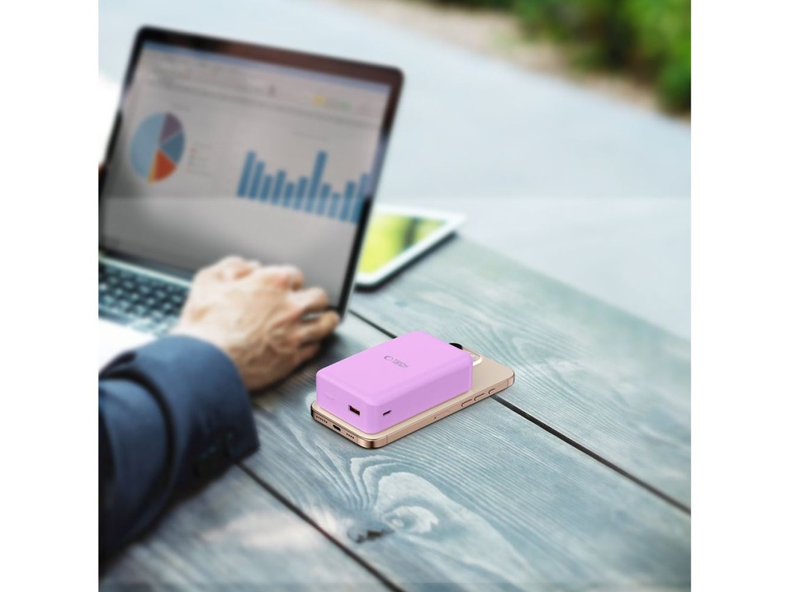 Powerbank Tech-Protect PB12 LifeMag MagSafe 20000MAH - morado