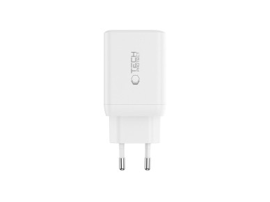 Tech-Protect NC45W-GAN 2-PORT PD45W Charger + TYPE-C CABLE - white Tech-Protect NC45W-GAN 2-PORT PD45W Charger + TYPE-C CABLE - white