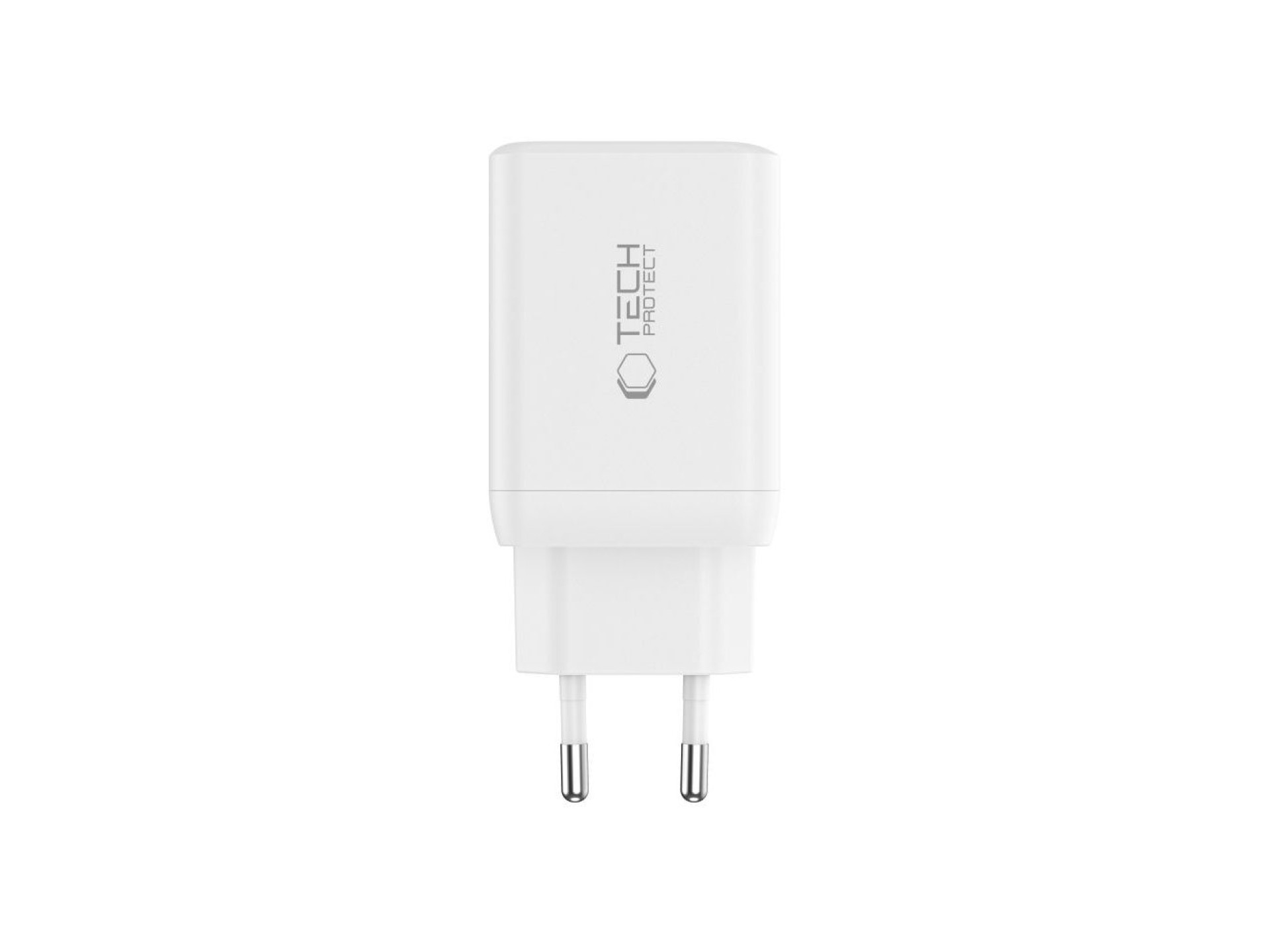 Carregador Tech-Protect NC45W-GAN de 2 portas PD45W + cabo tipo C - branco