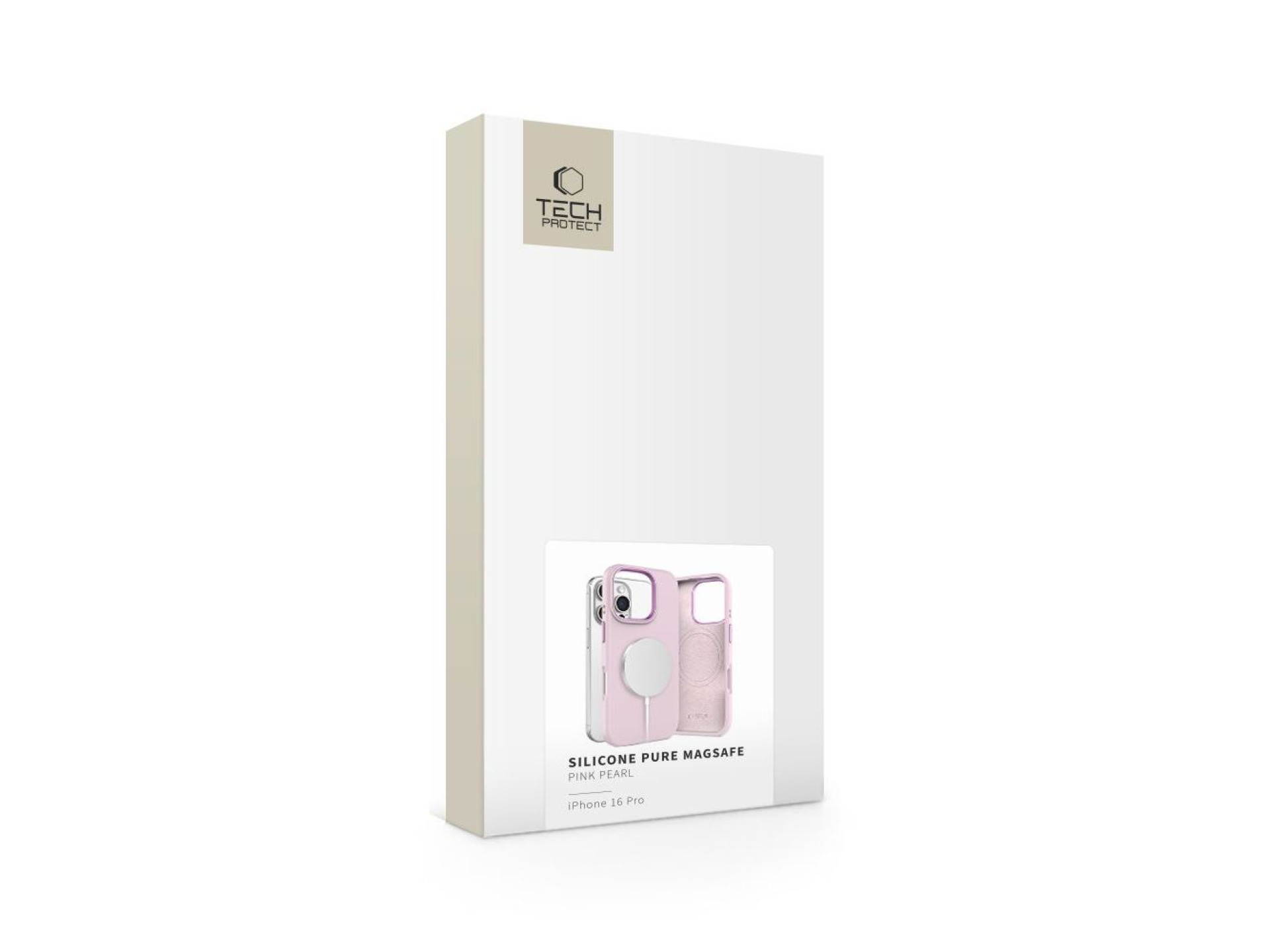 Funda Tech-Protect de silicona PU MagSafe para iPhone 16 Pro - Rosa