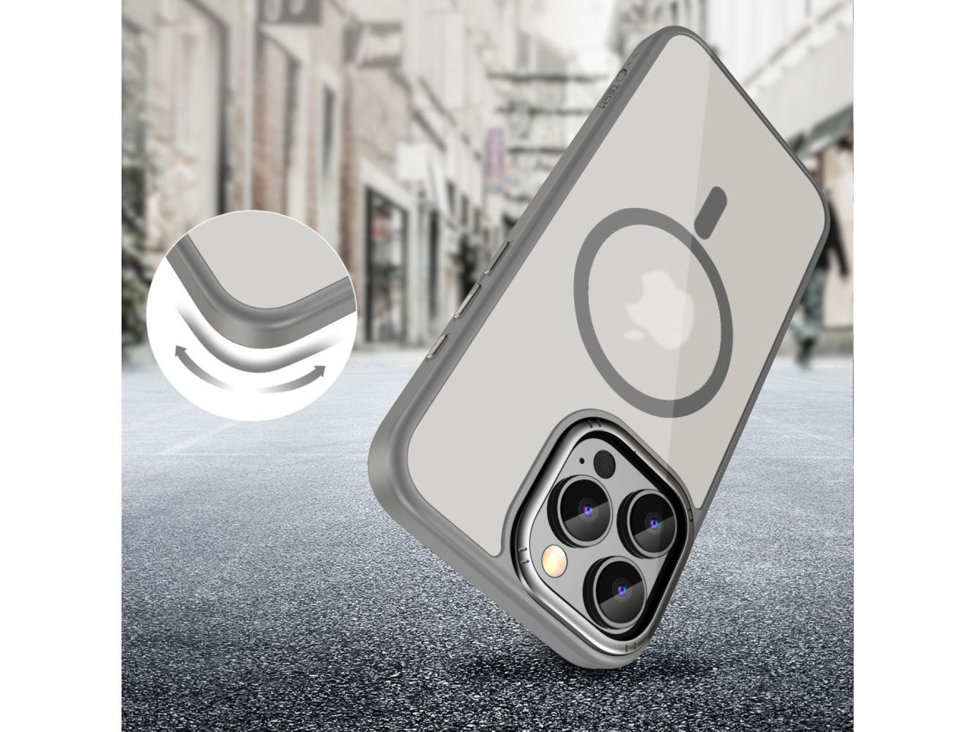 Tech-Protect MagEdge MagSafe case for iPhone 16 Pro Max - titanium
