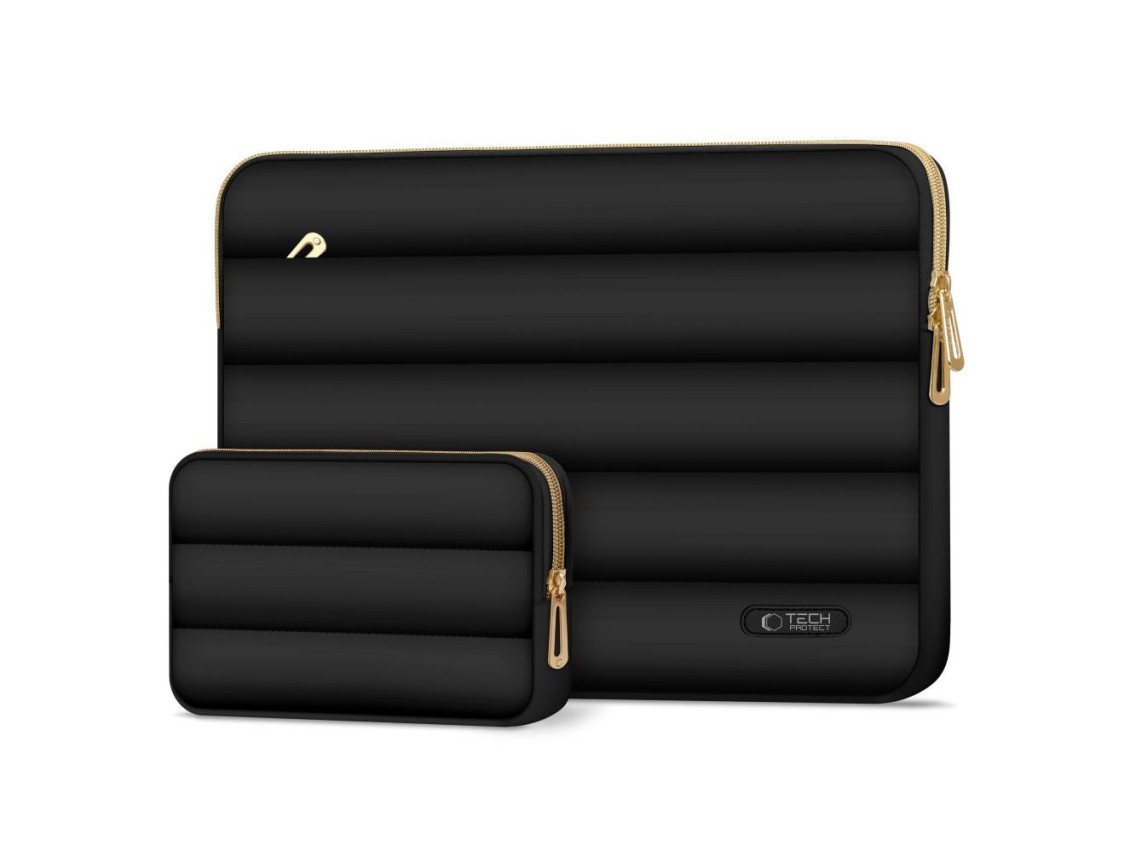 Funda acolchada Tech-Protect para portátil de 15-16 pulgadas - Negra