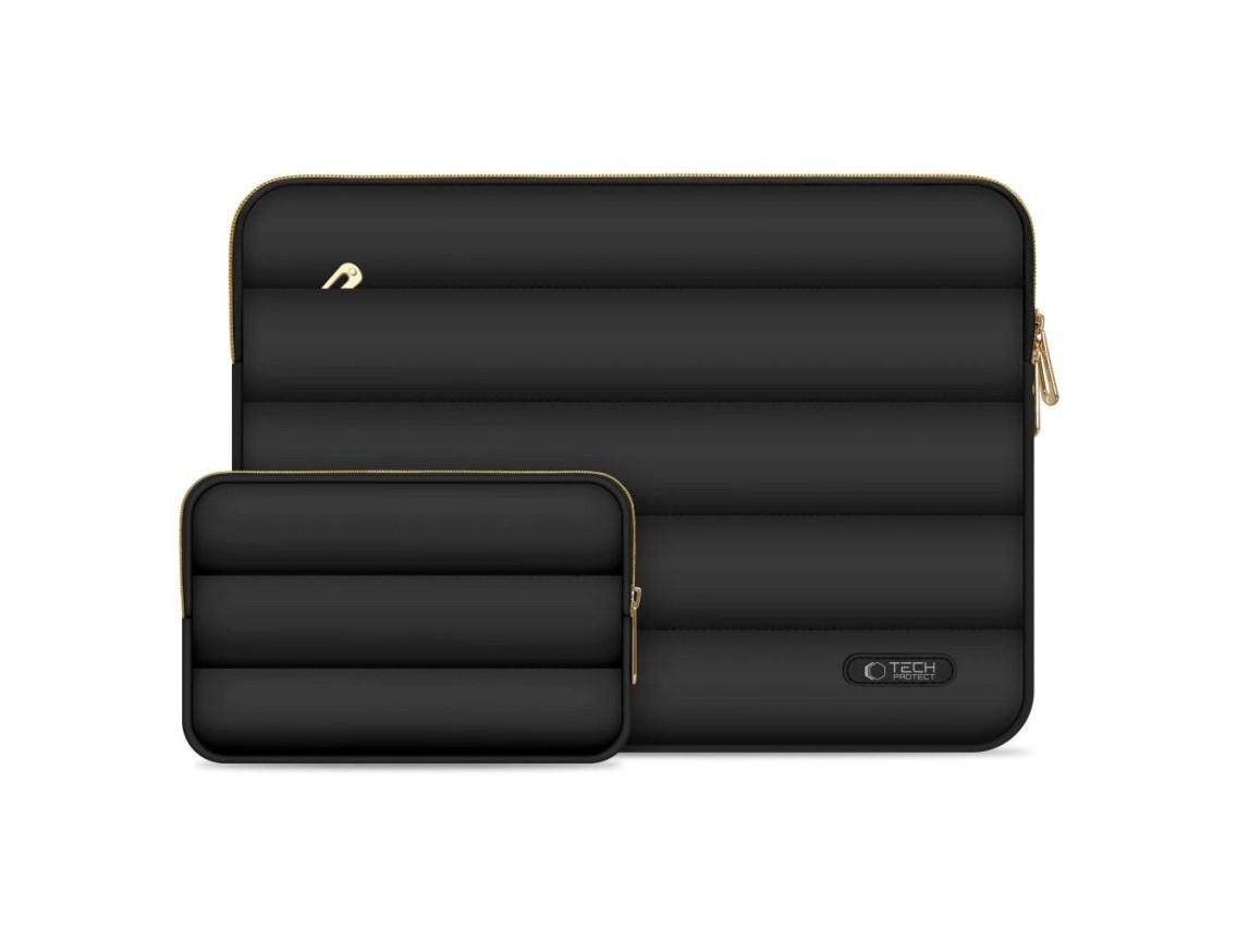 Funda acolchada Tech-Protect para portátil de 15-16 pulgadas - Negra