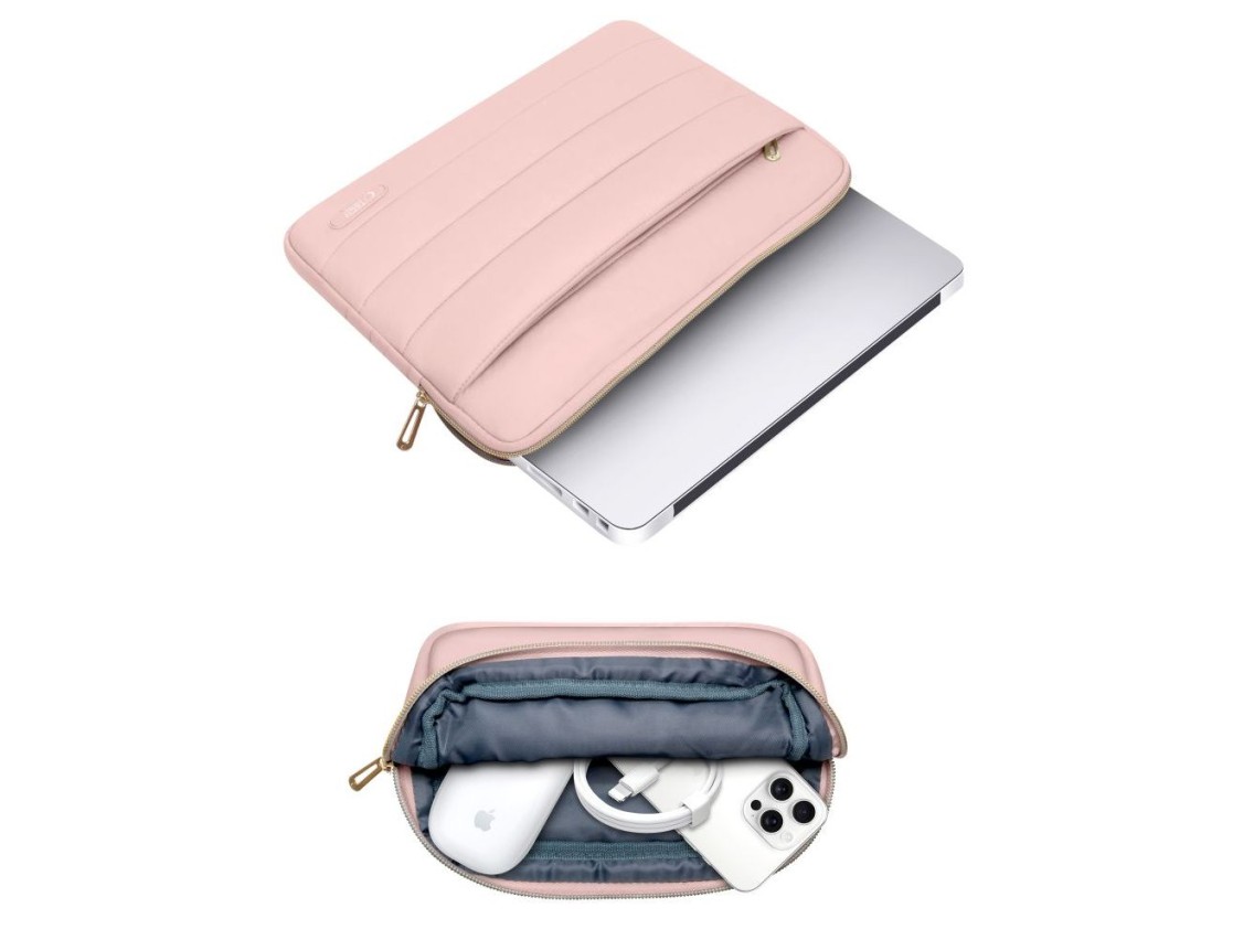 Bolsa para laptop Tech-Protect Puffy 13-14 - Rosa