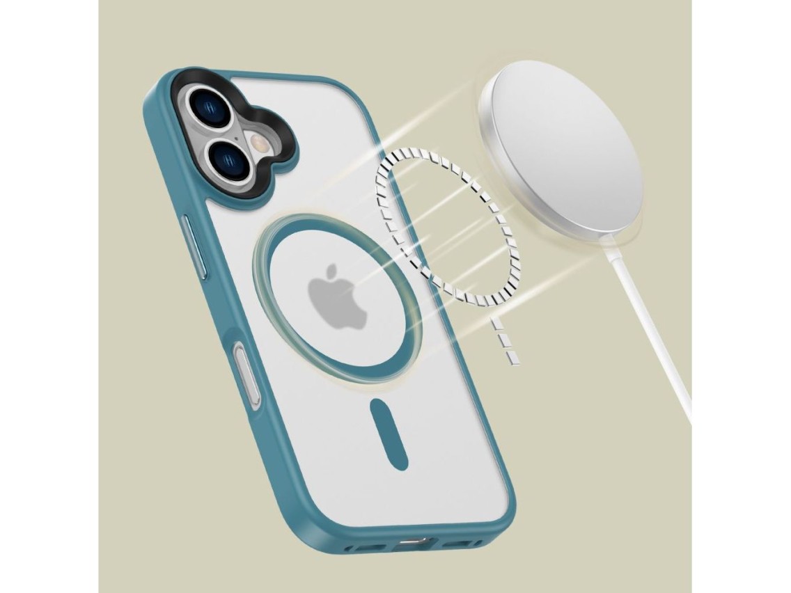 Capa Tech-Protect MagMat MagSafe para iPhone 16 - Azul