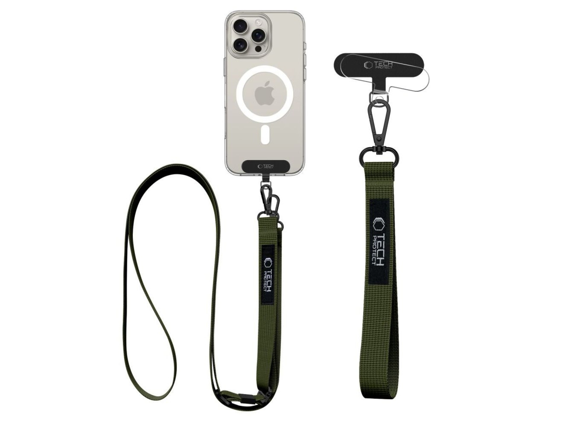 Tech-Protect C65 Rope Crossbody Leash - Olive