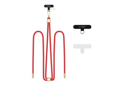 Tech-Protect C2S Rope Crossbody Strap Leash - Red