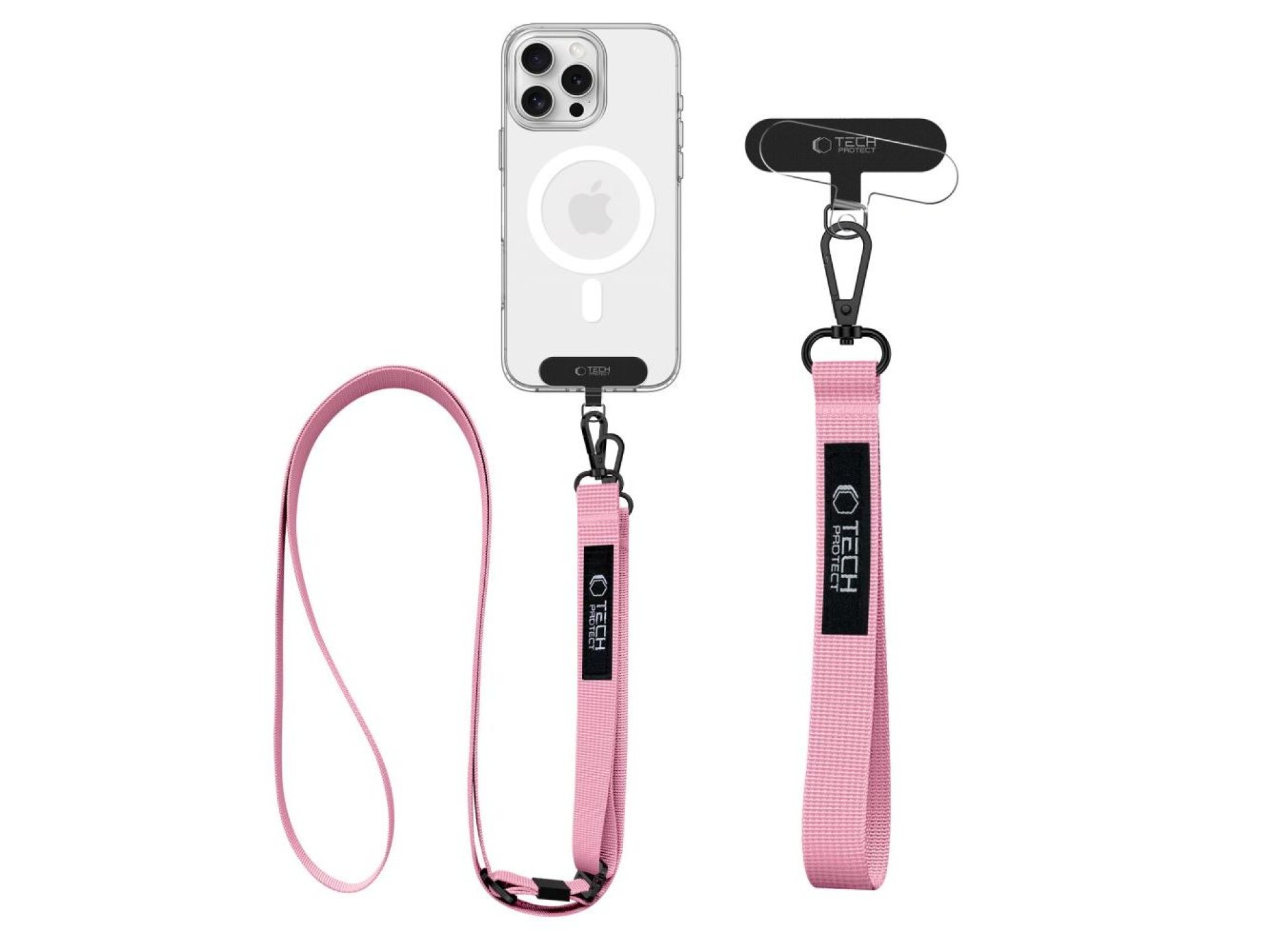 Tech-Protect C65 Rope Crossbody Leash - Pink