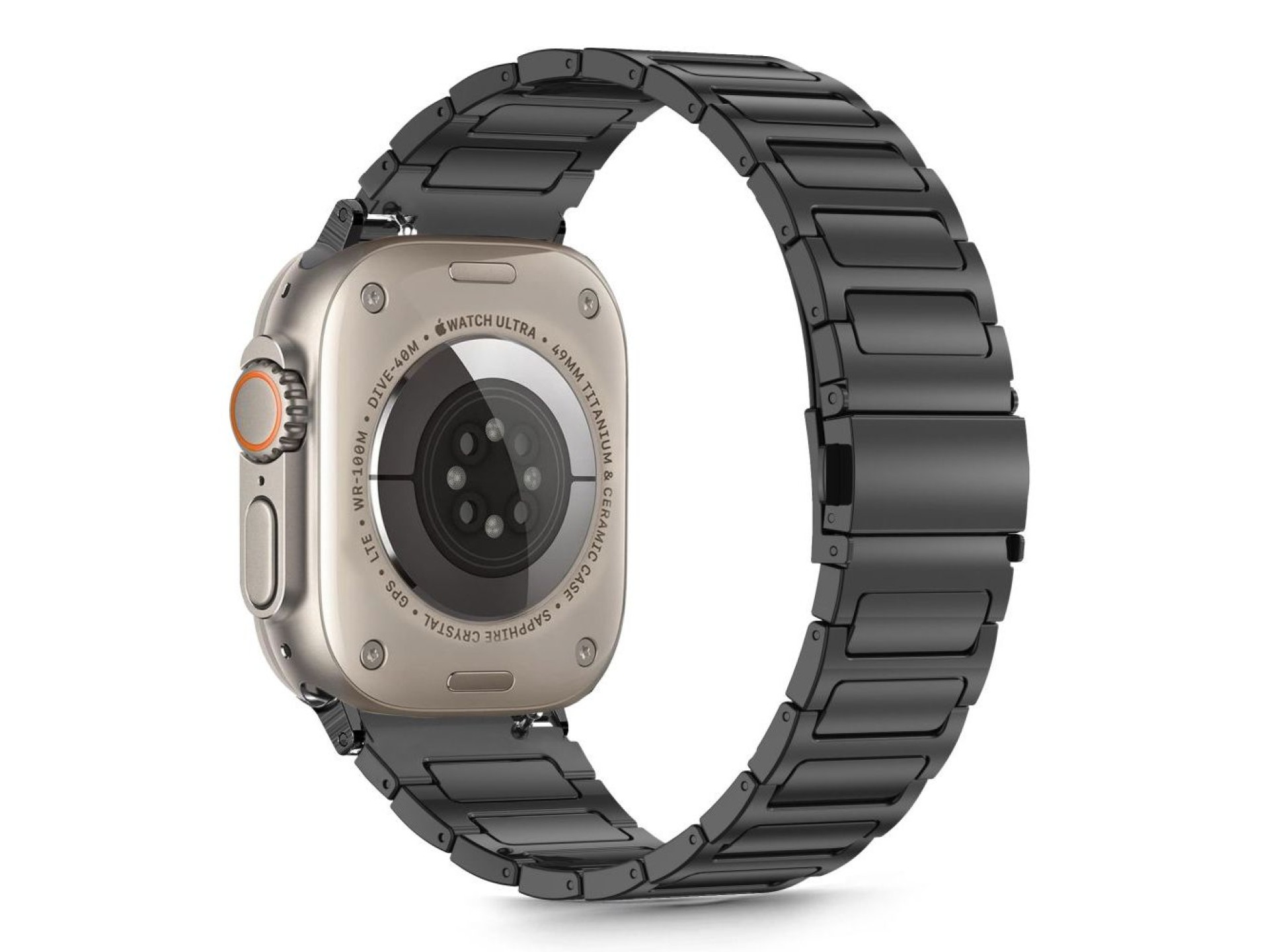 Correa Tech-Protect de acero inoxidable para Apple Watch de 44/45/46/49 mm - Negra