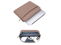 Bolsa para laptop Tech-Protect Puffy de 13-14 polegadas - Marrom Bolsa para laptop Tech-Protect Puffy de 13-14 polegadas - Marrom