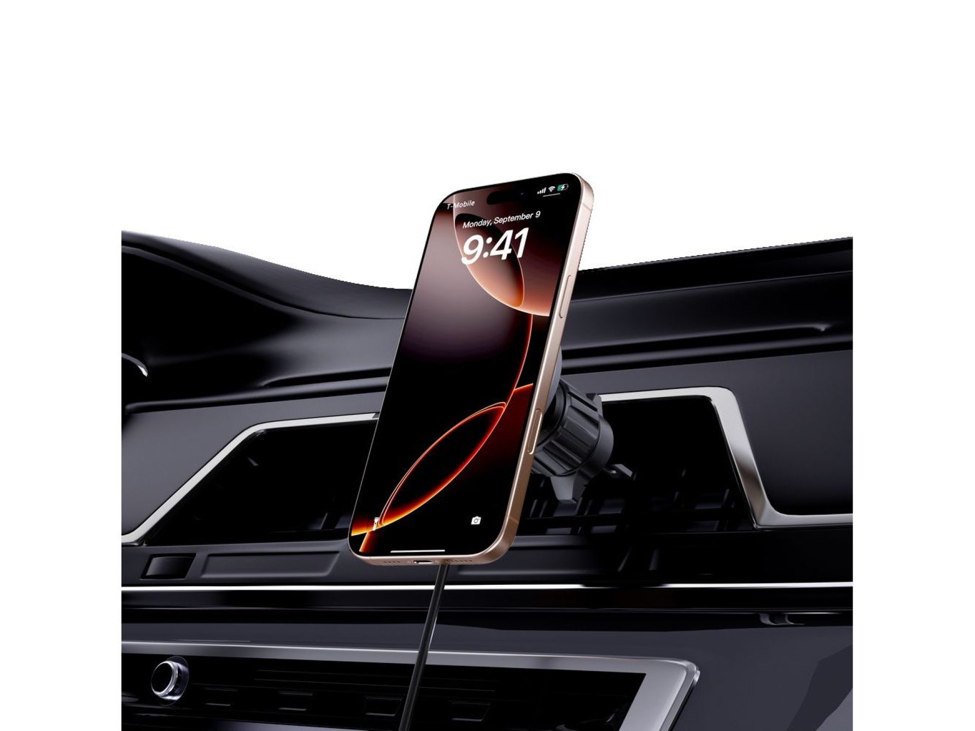 Suporte veicular Tech-Protect MM15W-V7 QI2 com carregador indutivo - Preto