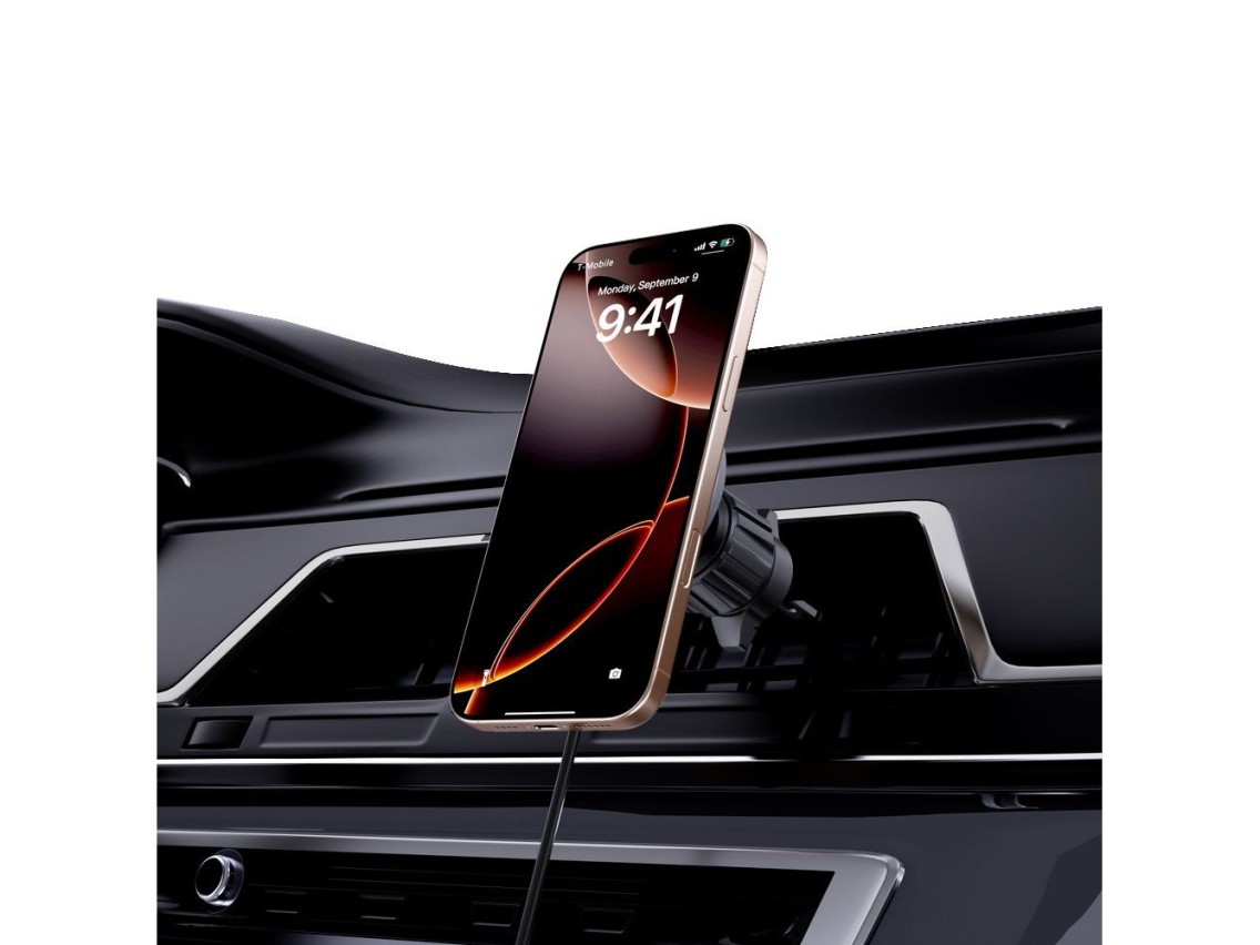 Suporte veicular Tech-Protect MM15W-V7 QI2 com carregador indutivo - Preto