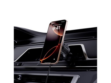 Suporte veicular Tech-Protect MM15W-V7 QI2 com carregador indutivo - Preto