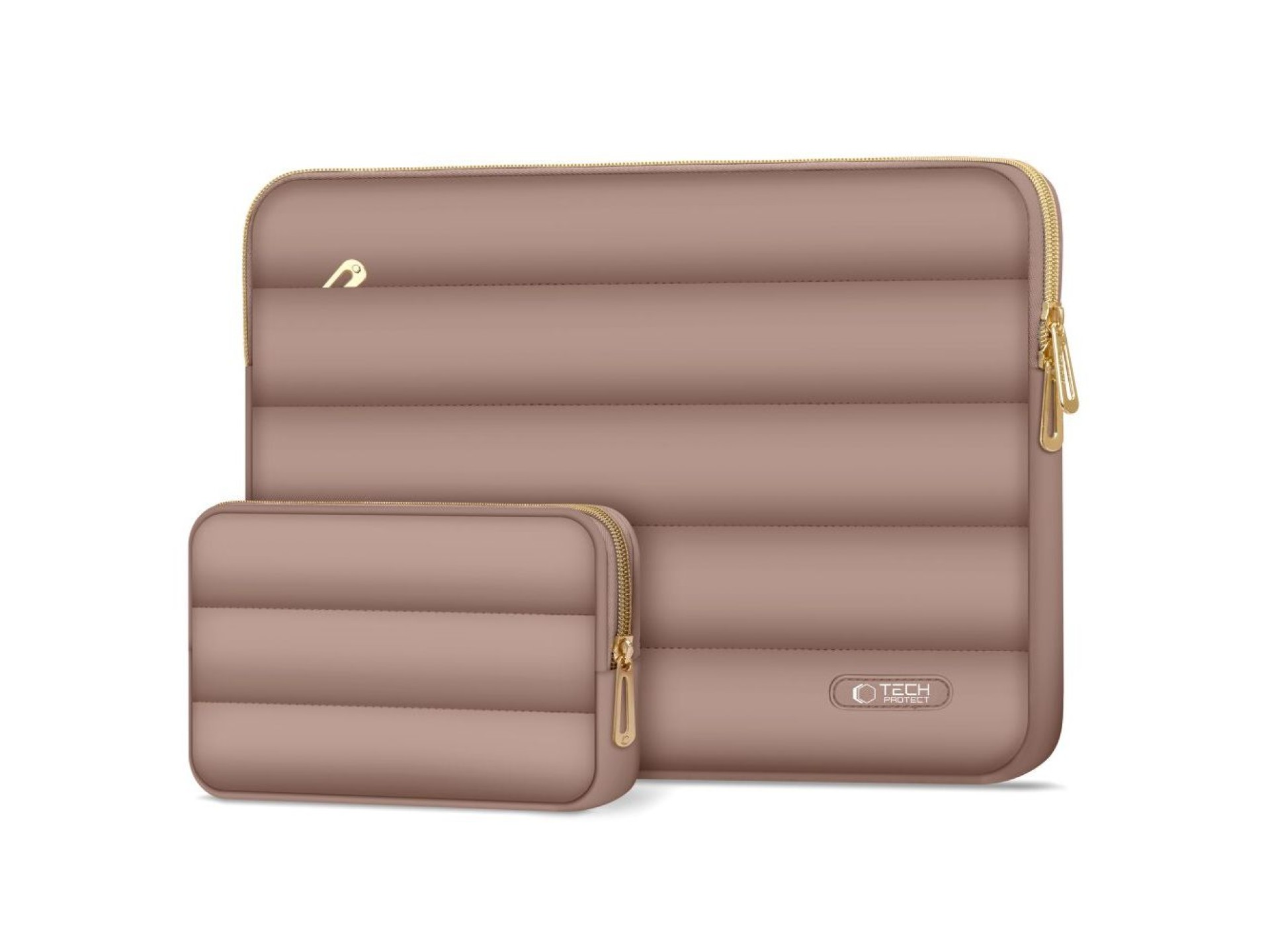 Bolsa para laptop Tech-Protect Puffy de 13-14 polegadas - Marrom