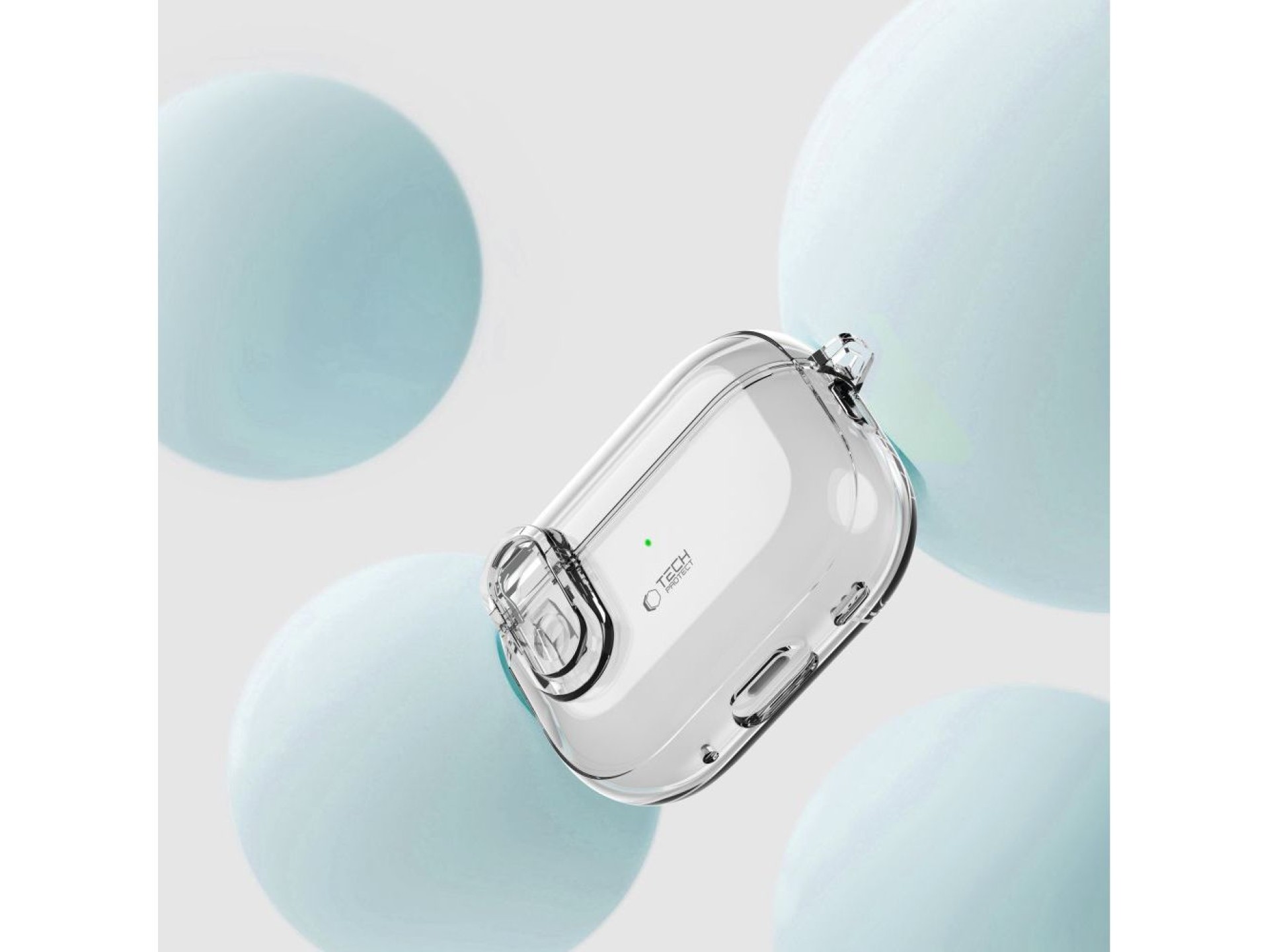 Capa Tech-Protect Slim Hook para AirPods 1/2 - Transparente