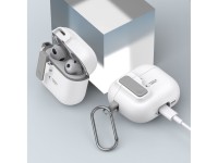 Tech-Protect Slim Hook Case for AirPods 4 - White Tech-Protect Slim Hook Case for AirPods 4 - White