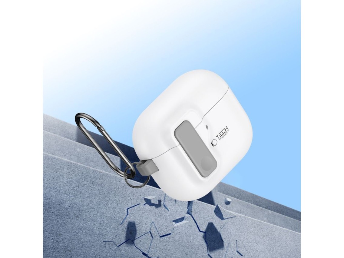 Tech-Protect Slim Hook Case for AirPods 4 - White