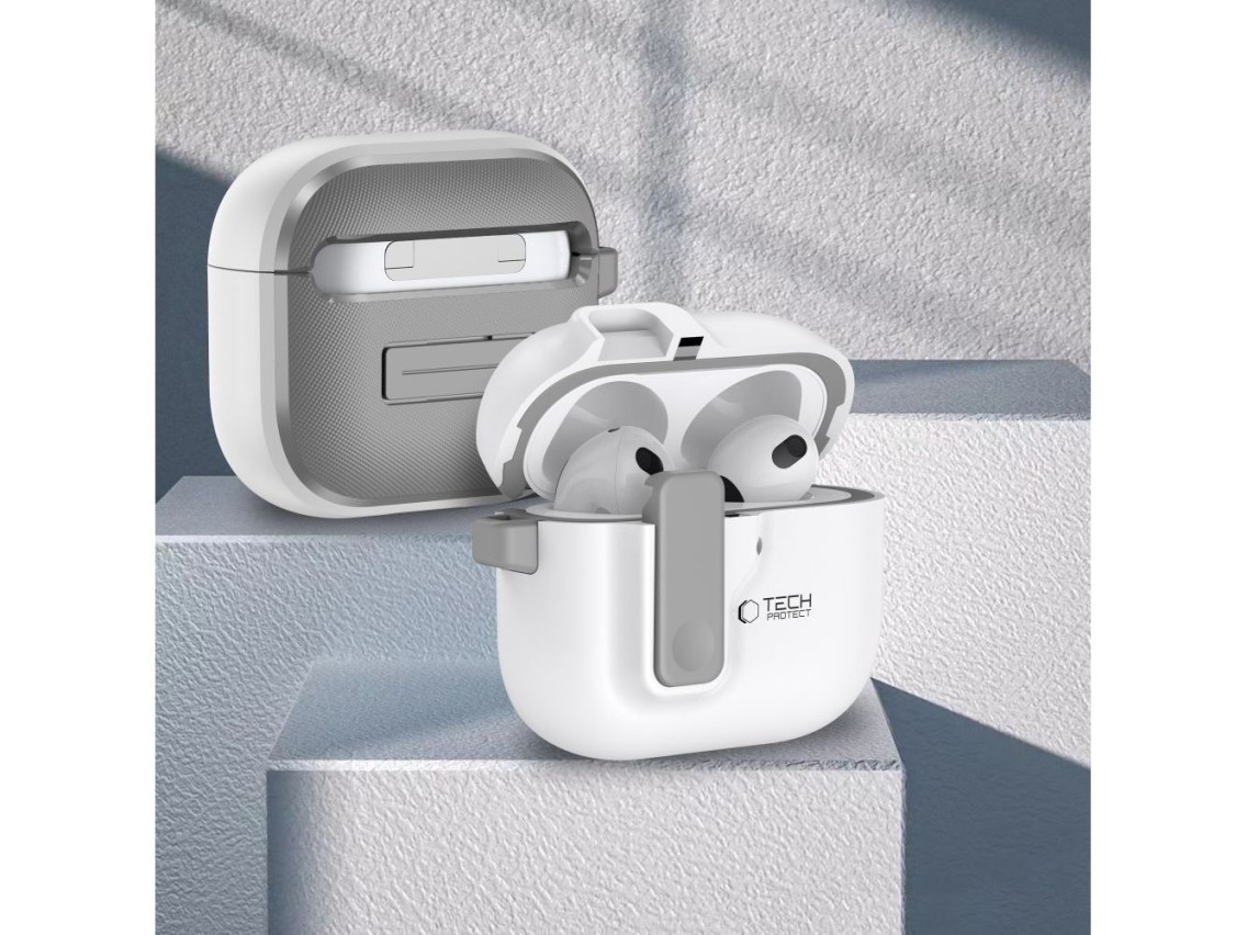 Tech-Protect Slim Hook Case for AirPods 4 - White