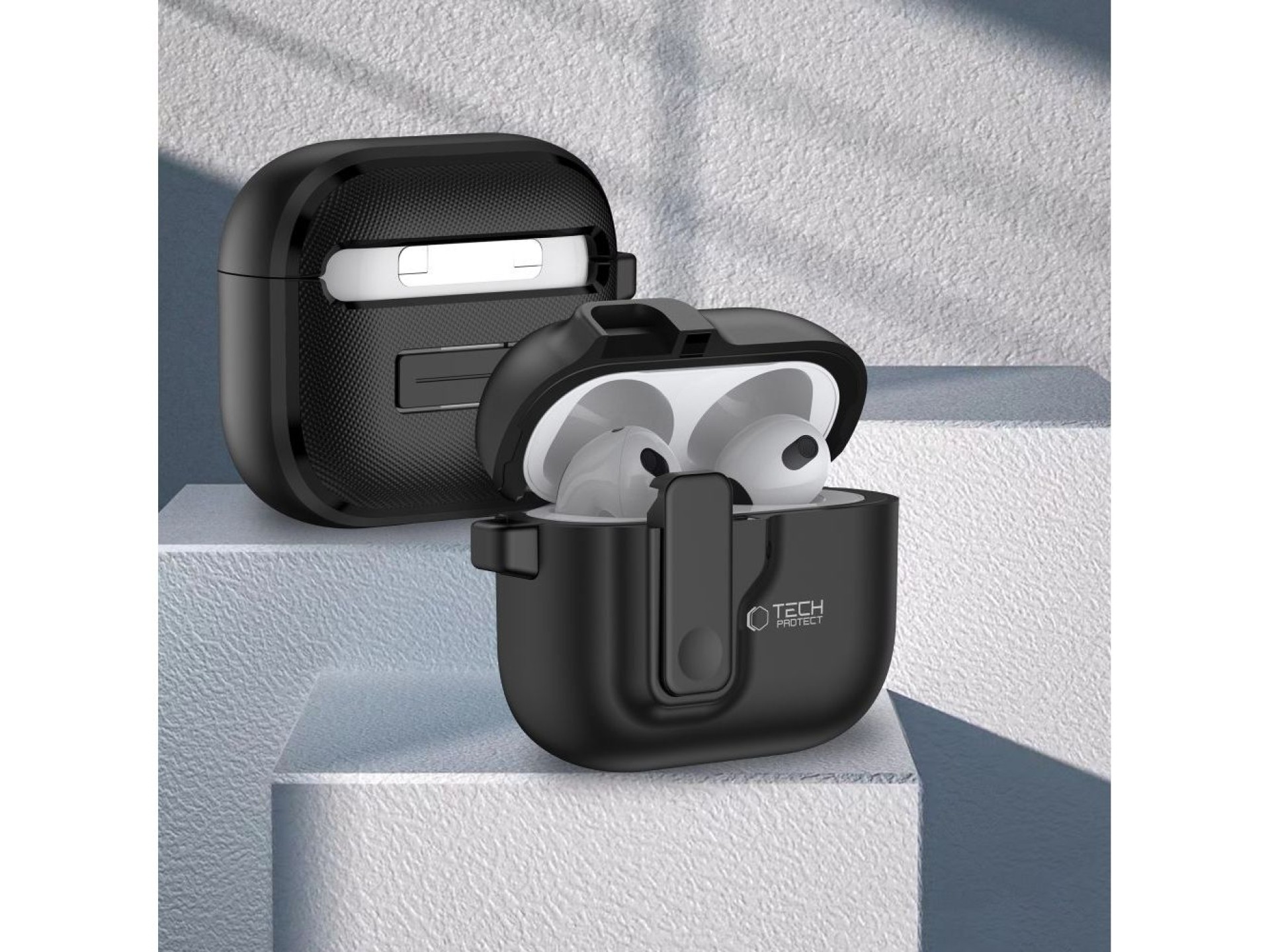 Tech-Protect Slim Hook Case for AirPods 4 - Black