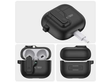 Funda Tech-Protect Slim Hook para AirPods 4 - Negra Funda Tech-Protect Slim Hook para AirPods 4 - Negra