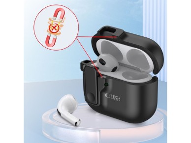 Funda Tech-Protect Slim Hook para AirPods 4 - Negra Funda Tech-Protect Slim Hook para AirPods 4 - Negra