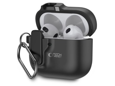 Funda Tech-Protect Slim Hook para AirPods 4 - Negra Funda Tech-Protect Slim Hook para AirPods 4 - Negra