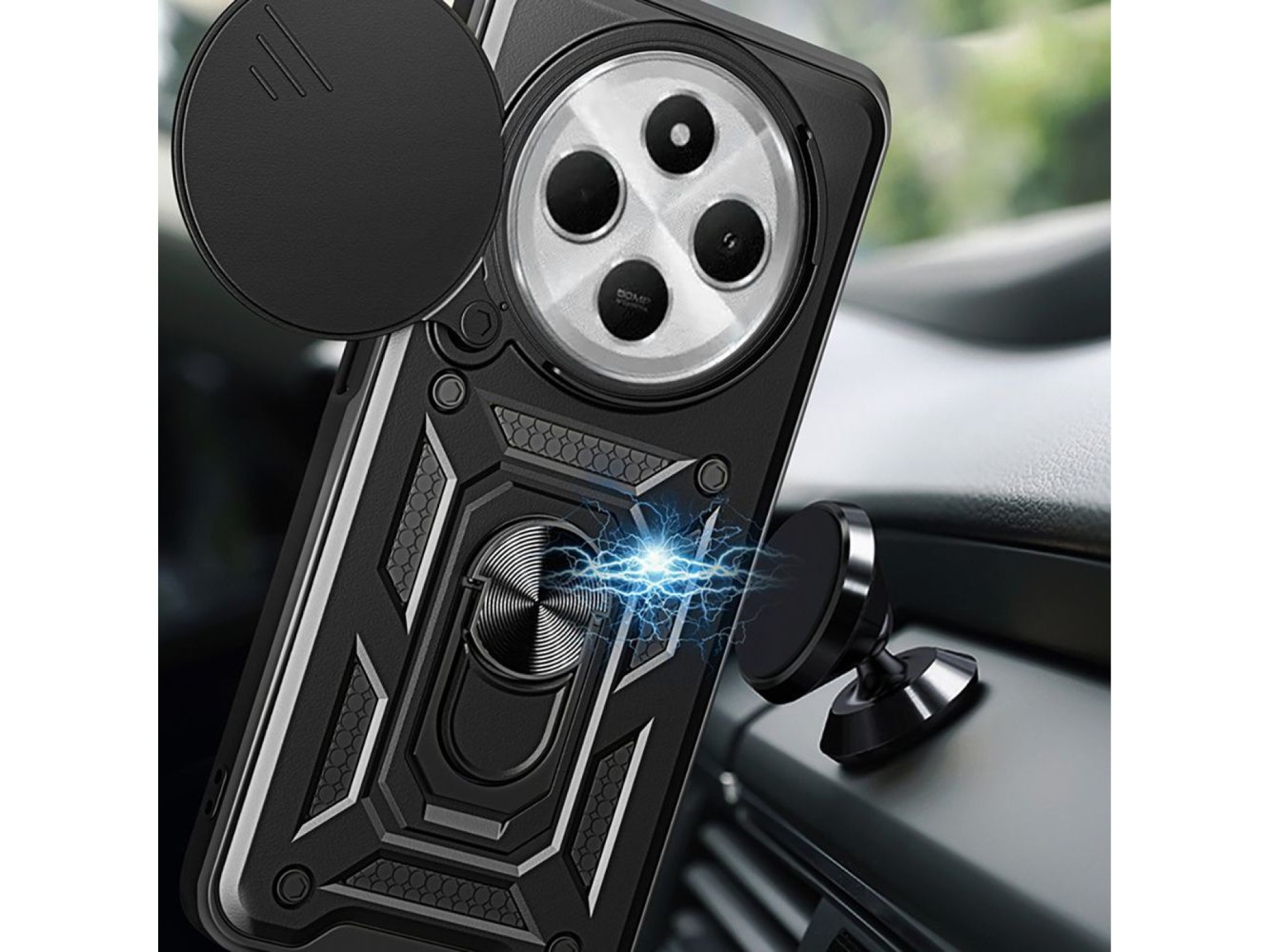 Capa Tech-Protect CamShield Pro para Xiaomi Redmi 14C / Poco C75 - Preta