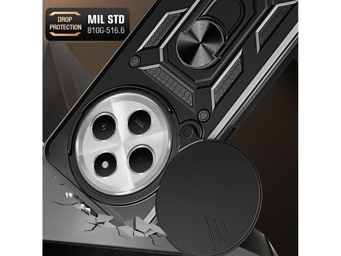 Capa Tech-Protect CamShield Pro para Xiaomi Redmi 14C / Poco C75 - Preta
