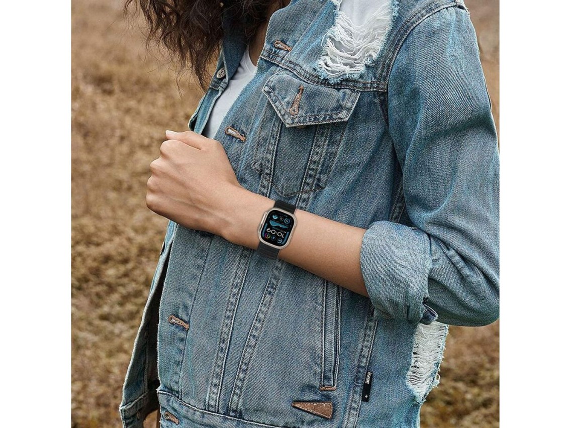 Correa de nailon Tech-Protect para Apple Watch de 44/45/46/49 mm - Negra