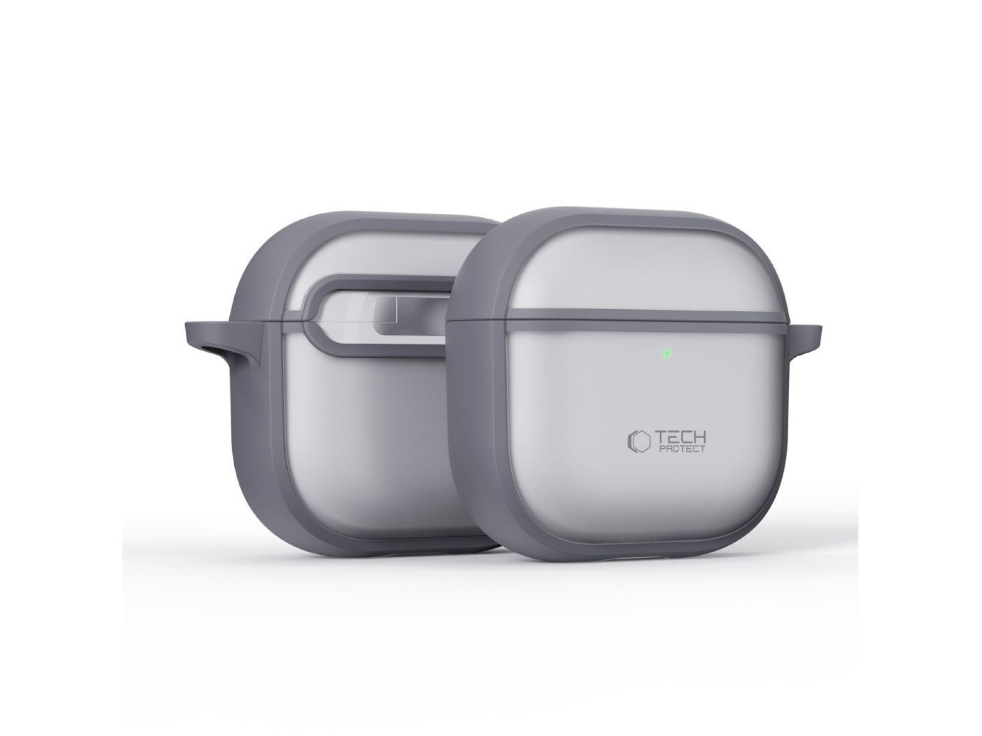 Funda Tech-Protect Slim Hook para AirPods 4 - Gris
