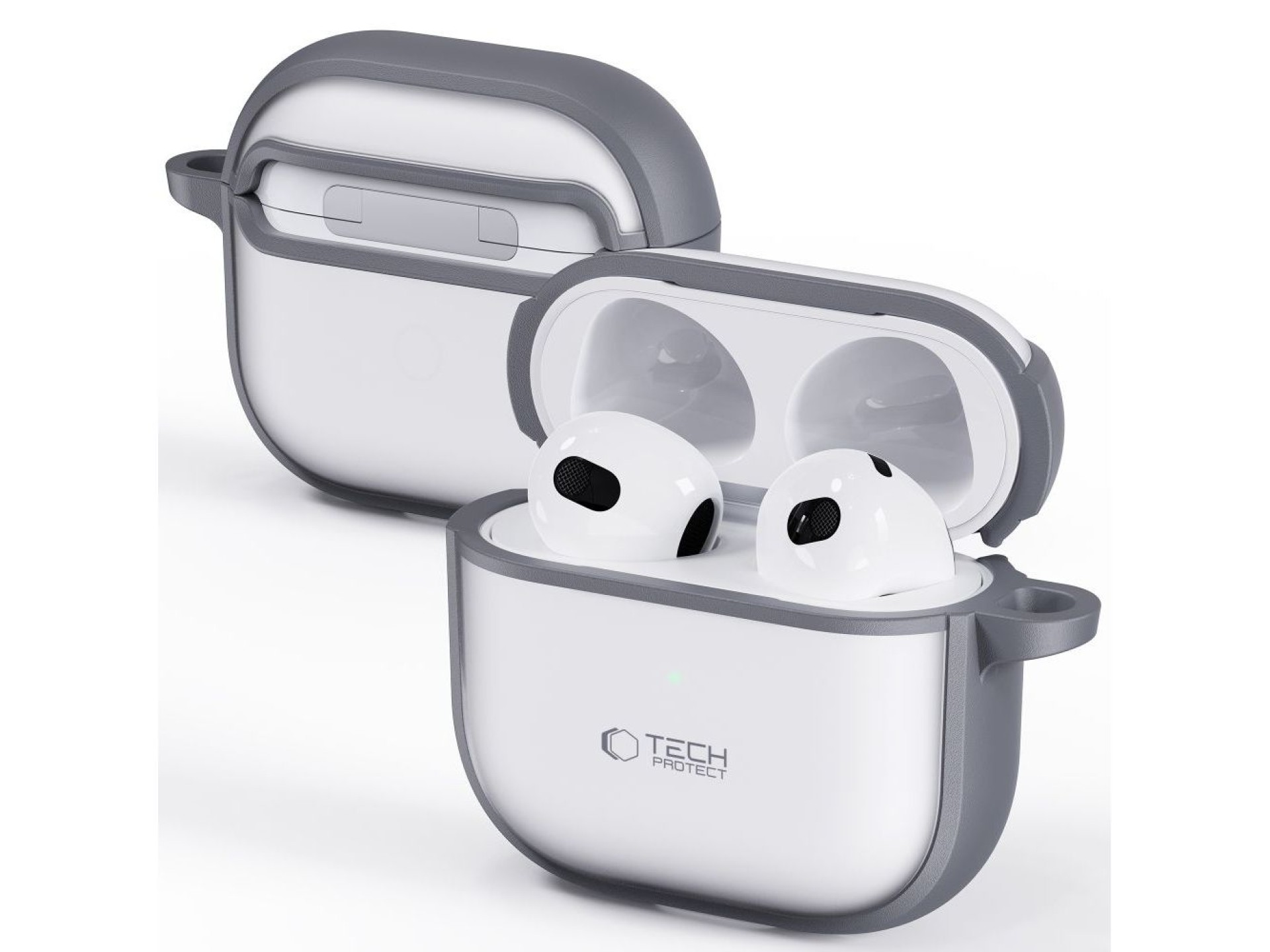 Funda Tech-Protect Slim Hook para AirPods 4 - Gris
