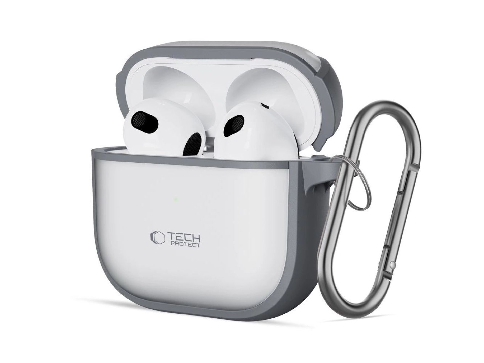 Funda Tech-Protect Slim Hook para AirPods 4 - Gris