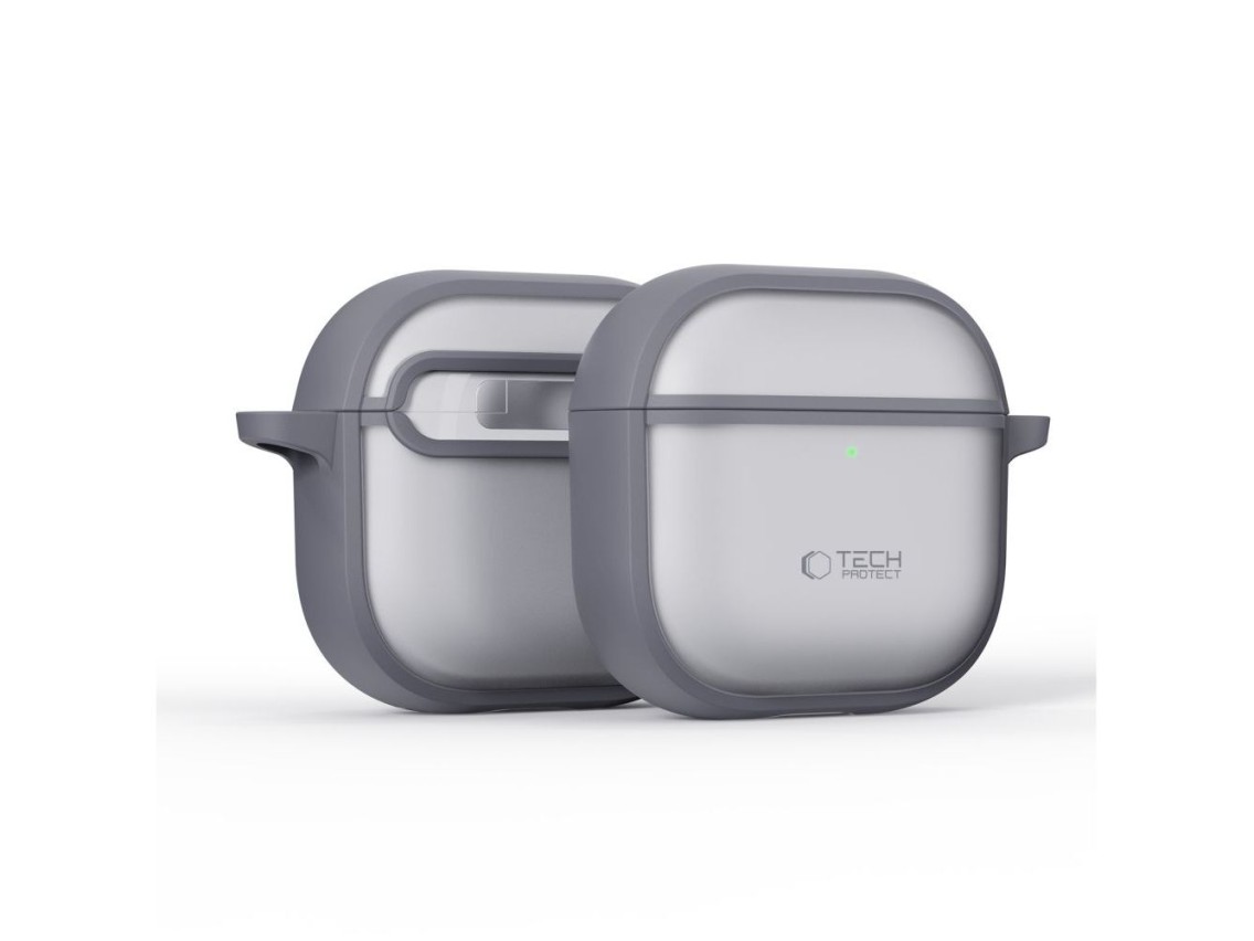 Funda Tech-Protect Slim Hook para AirPods 4 - Gris