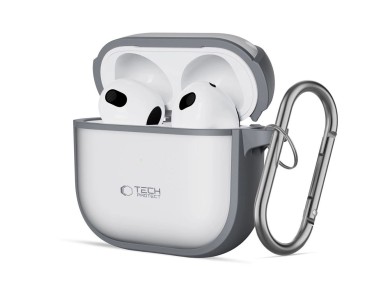 Tech-Protect Slim Hook Case for AirPods 4 - Gray Tech-Protect Slim Hook Case for AirPods 4 - Gray