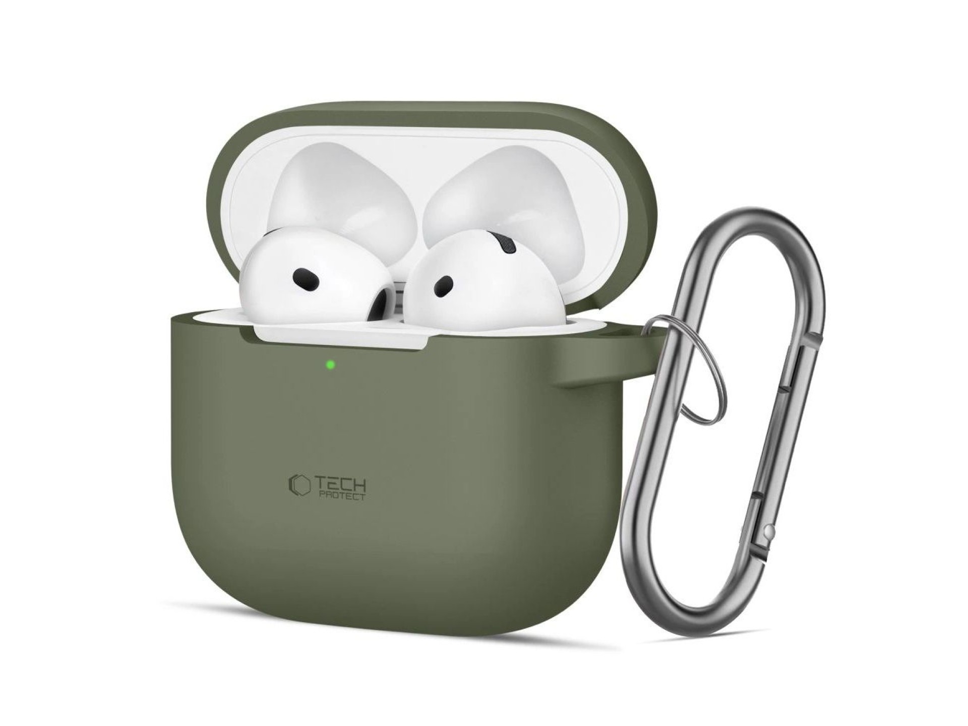 Tech-Protect Silicone Hook Case for AirPods 4 - Green