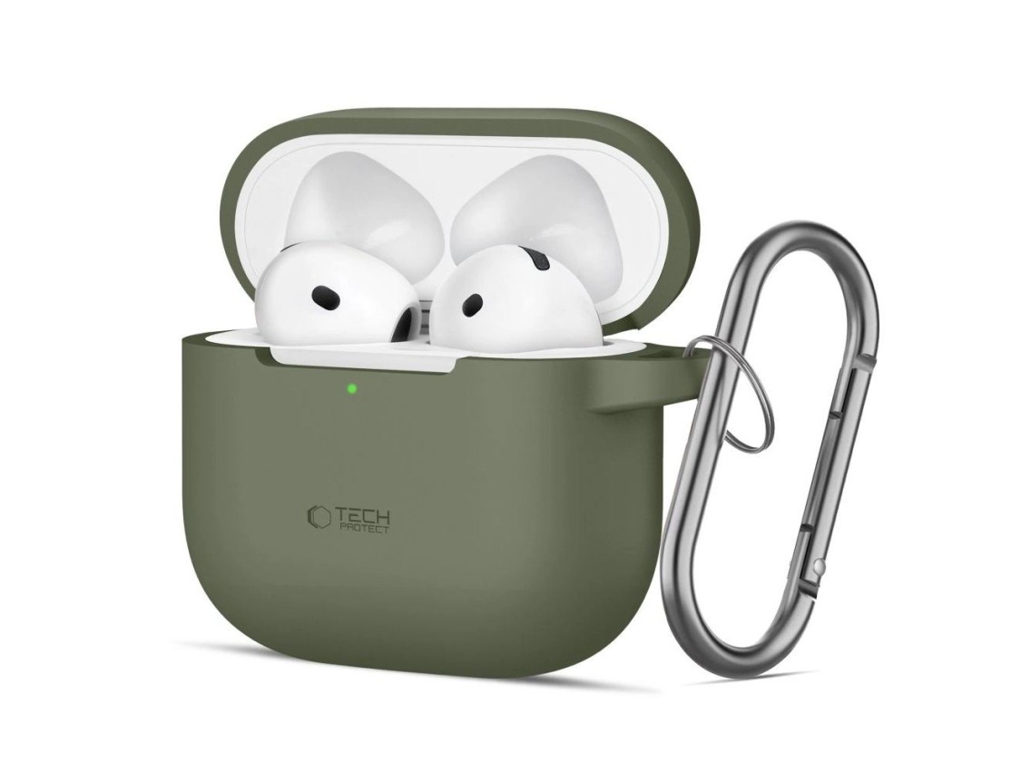 Tech-Protect Silicone Hook Case for AirPods 4 - Green