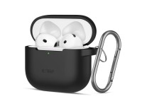 Capa de silicone com gancho Tech-Protect para AirPods 4 - Preta