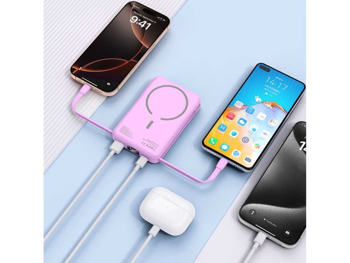 Bater�a externa Tech-Protect PB31 MagSafe de 10000 mAh - Morada