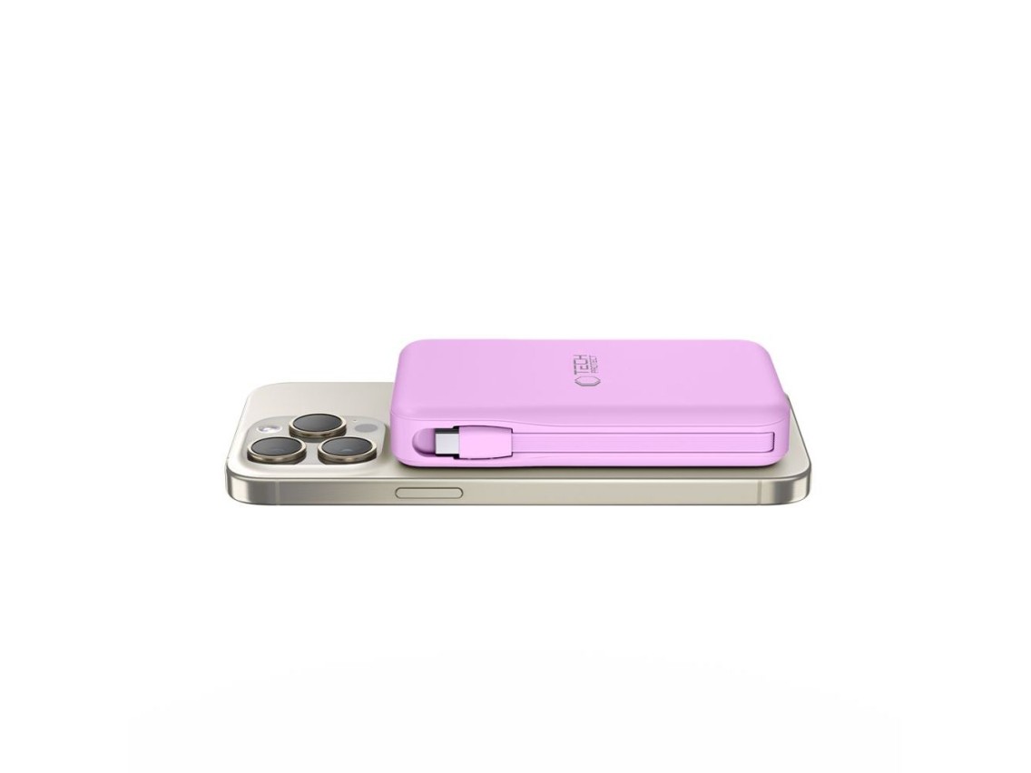 Batería externa Tech-Protect PB31 MagSafe de 10000 mAh - Morada