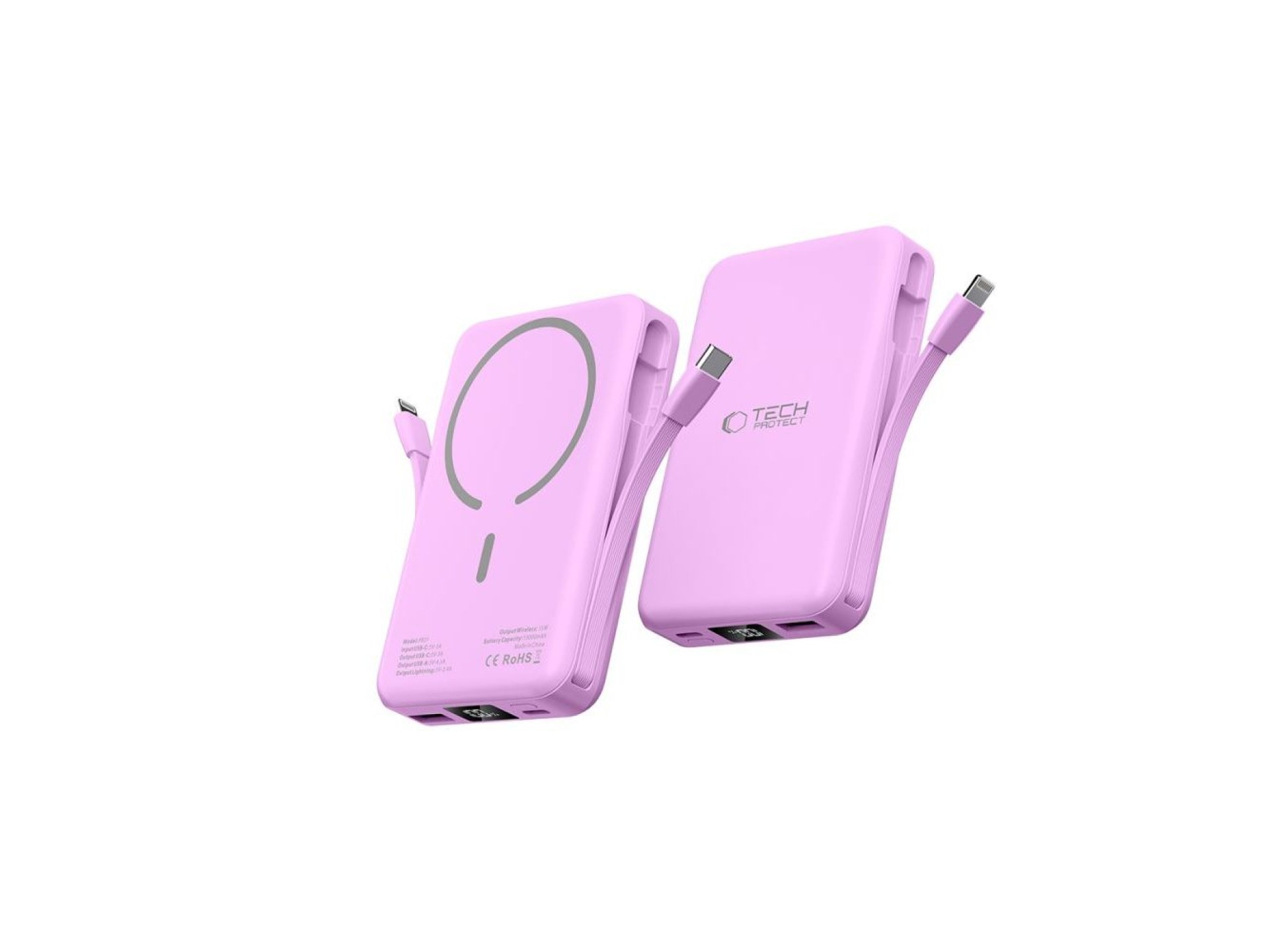 Batería externa Tech-Protect PB31 MagSafe de 10000 mAh - Morada