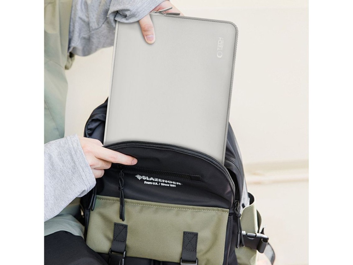 Bolsa para laptop Tech-Protect Neoslim de 15 a 16 polegadas - Cinza