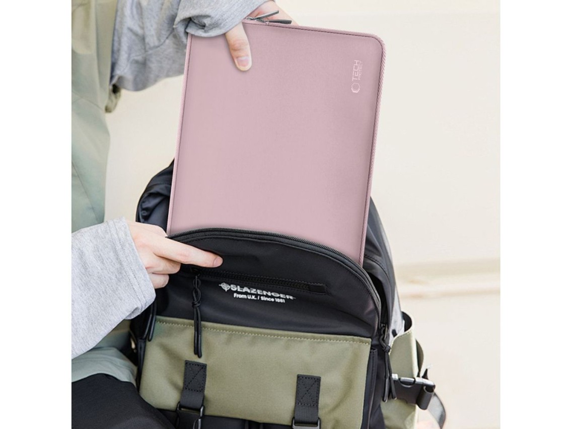 Bolsa para laptop Tech-Protect Neoslim de 15 a 16 polegadas - Rosa