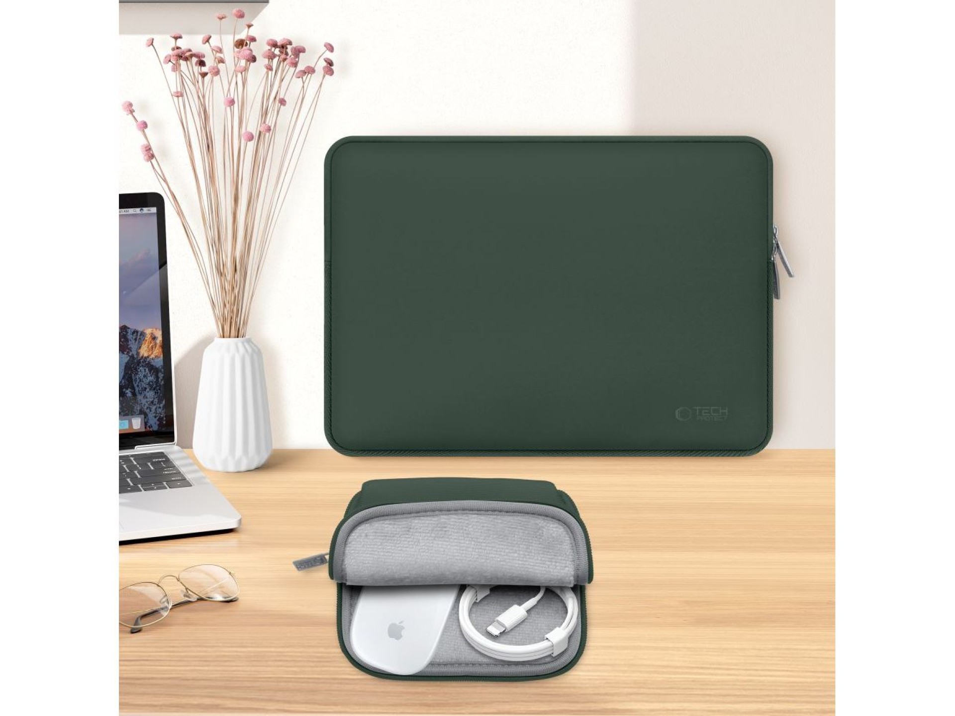 Bolsa para laptop Tech-Protect Neoslim de 15 a 16 polegadas - Verde