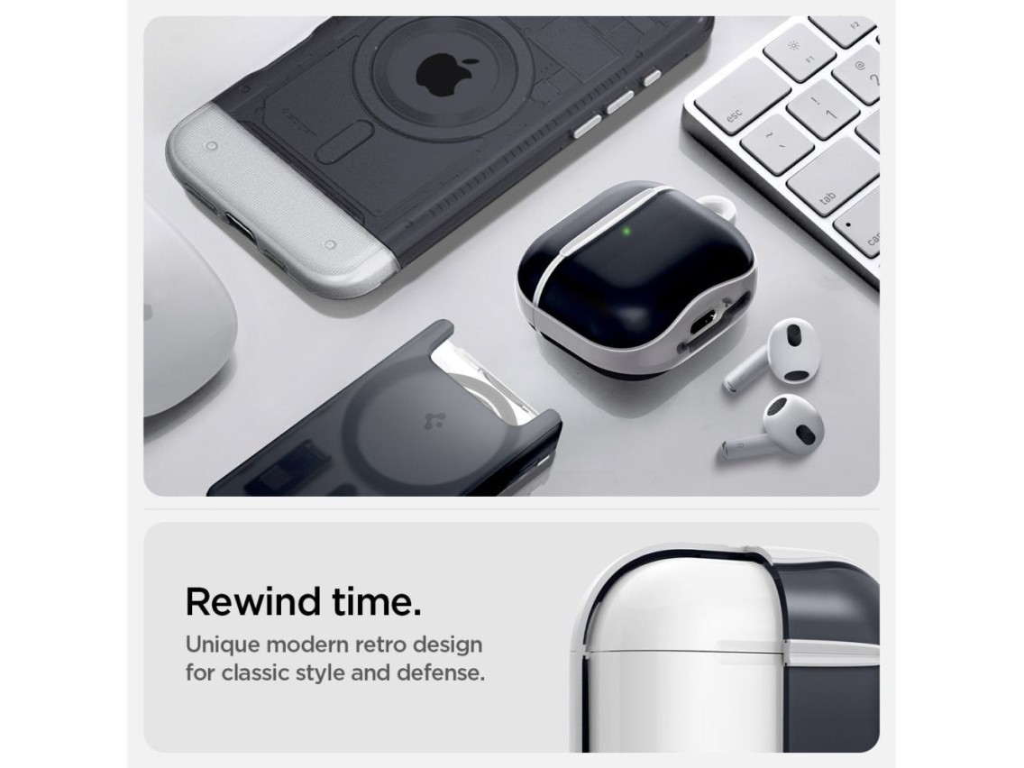 Funda Spigen Classic C1 para AirPods 4 - Grafito