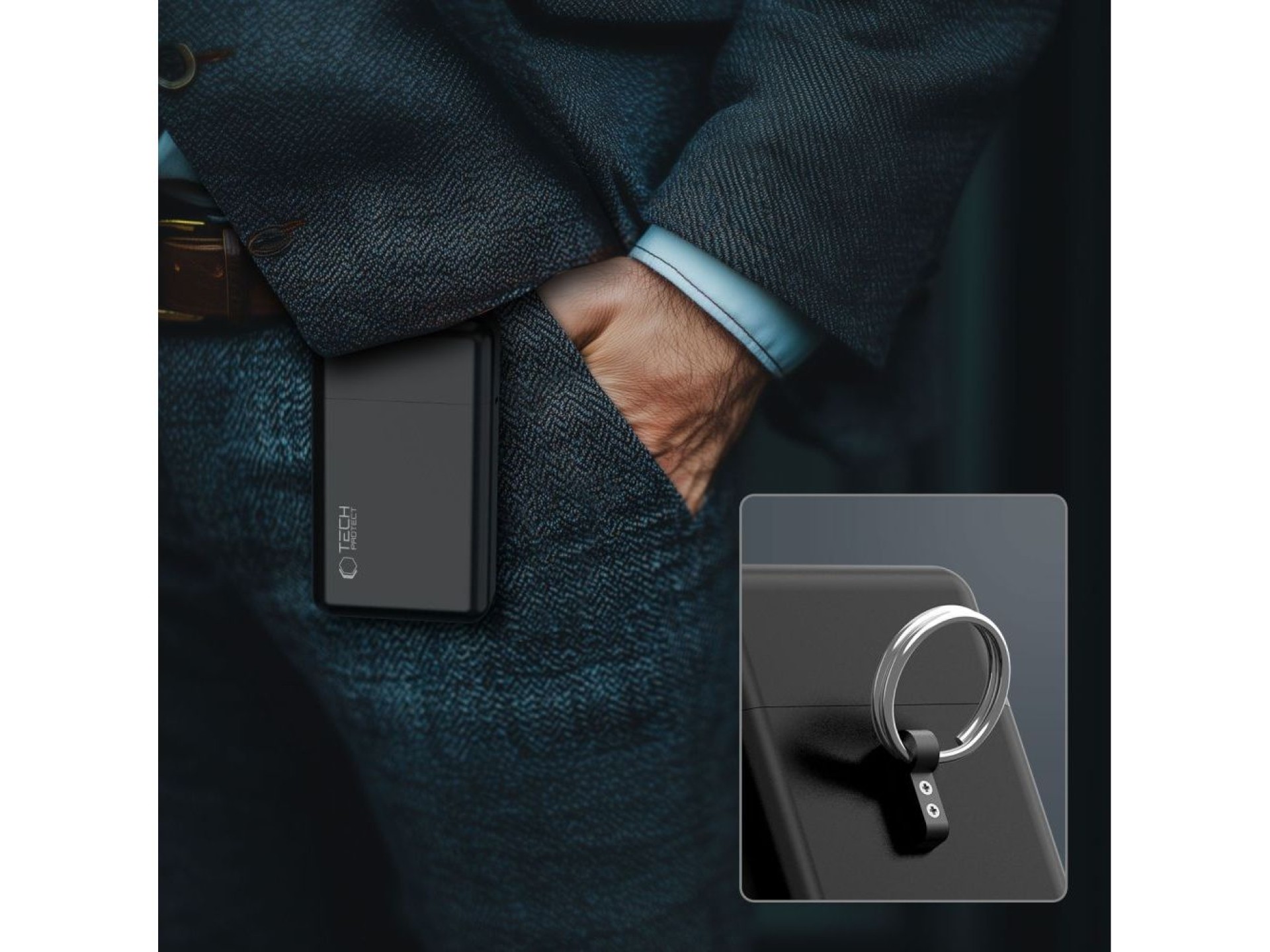 Tech-Protect KLR200 Metal Car Key Case RFID Blocking - Black