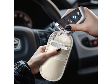Tech-Protect KLR100 RFID Blocking Car Key Case - Beige